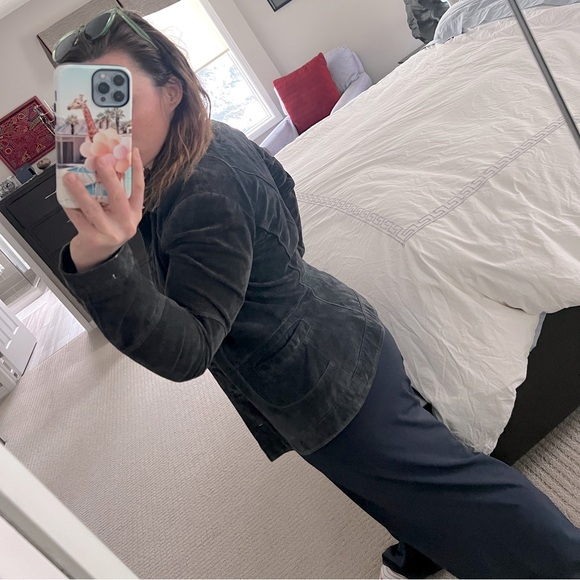 Blue suede jacket - Picture 1 of 10